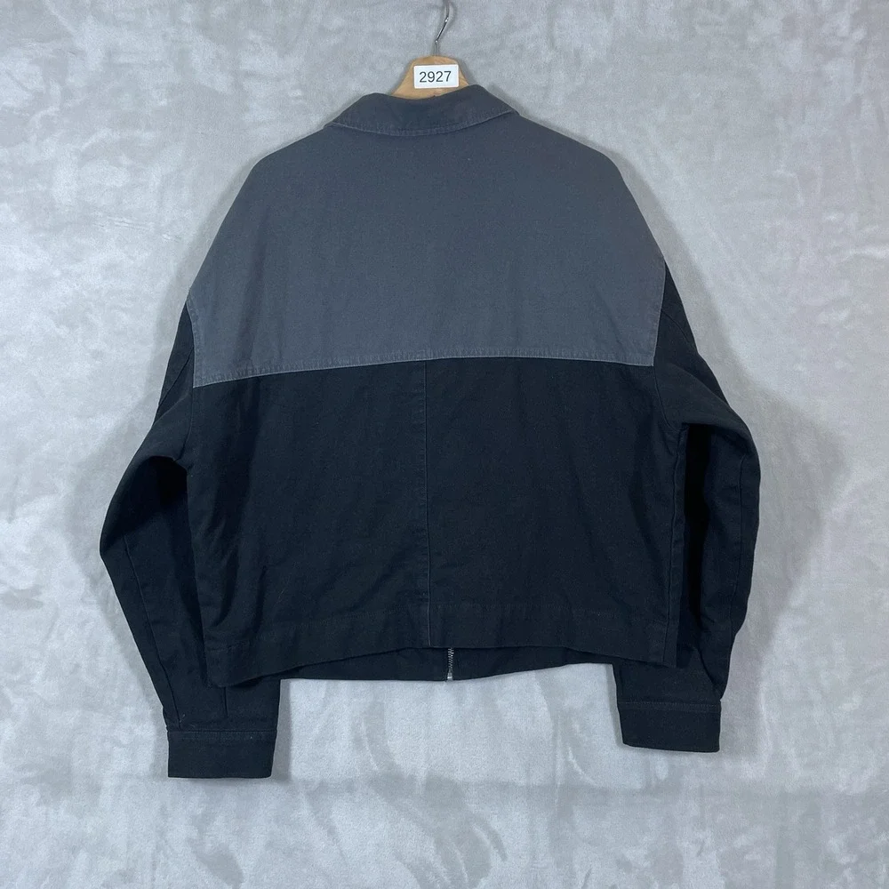 Pacsun Jacket Mens Medium Detroit Santa Fe Western Black Gray Boxy Fit Lined
